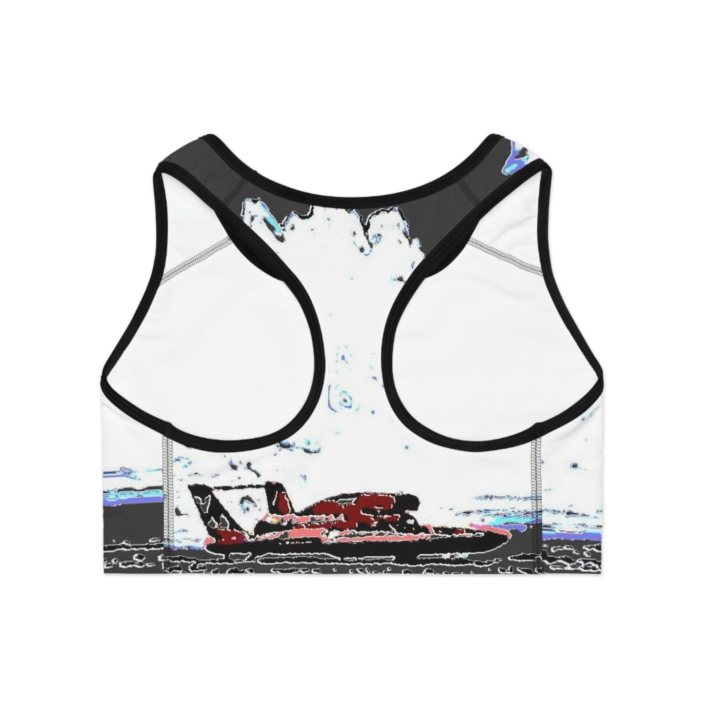 Sports Bra (AOP) ... Seattle Columbia Cup On Lake Washington ... "Dave Wilcox Heads For The Win" ... Associate Gift-Photo ... Original Works ...
